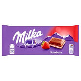 MILKA MILCHSCHOKOLADE MIT ERDBEERFÜLLUNG 100 G